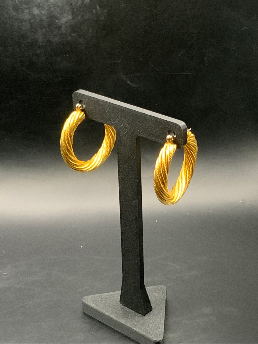 Gold-Tone Twisted Hoop Earrings - Women Jewelry
